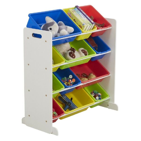 

toy storage racks chests 4 tier children toys organizer 16 plastic bins us