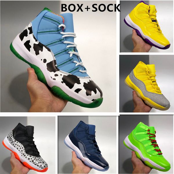 

новые 11 11s jumpman флуоресцентный зеленый темно-синий баскетбол обувь xi mens golden light green athletic кроссовки спортивные тренажеры р, White;red