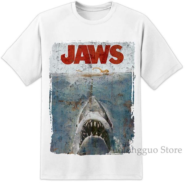

jaws distressed spielberg retro movie poster t shirt huge print (s 3xl) men t shirt women tee sport hooded sweatshirt hoodie