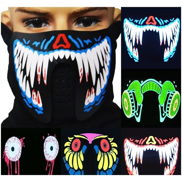 

1pcs fashion cool led luminous flashing half face mask party event masks light up dance co jllxdw mx_home