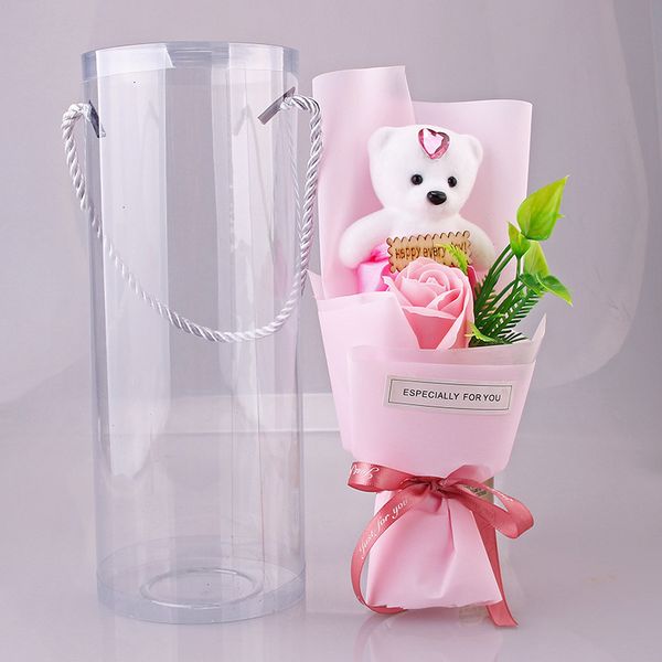 

great portable soap flower bear rose bag gift for single person lover families 2 nildq
