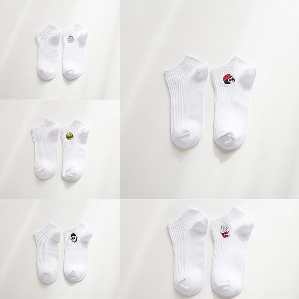 

7umvx smiling new women's women cartoon naughty spring face embroidered boat spring boat sockssocks and socksand summer socks for perso, Black