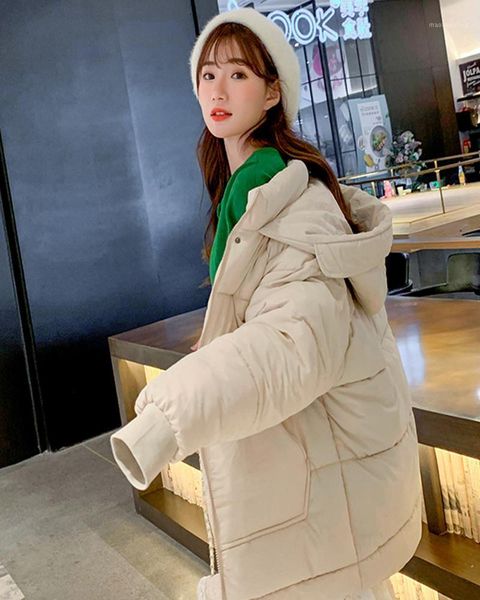 

serve bread cotton-padded clothes 2019 winter woman easy student joker thickening short fund loose coat cotton1, Black