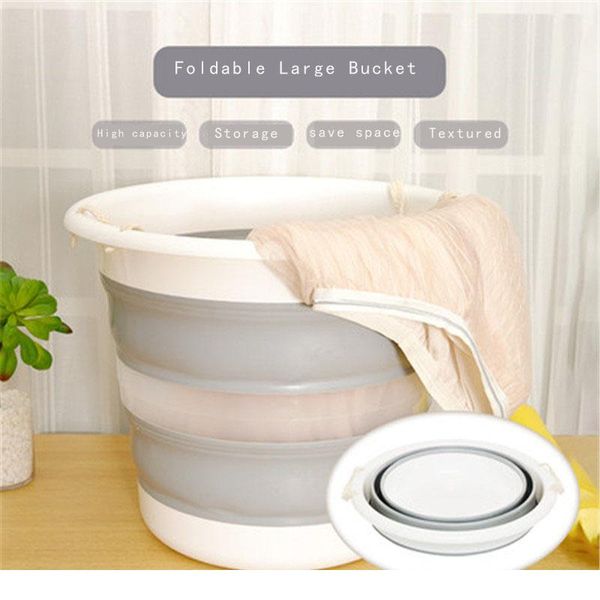

30l sile bucket fishing equipment folding bucket outdoor foldable collapsible bucket camping basin thick travel bbyshb