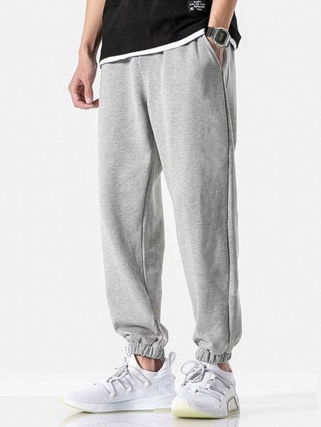 

men slant pocket sweatpants q4um#, Black