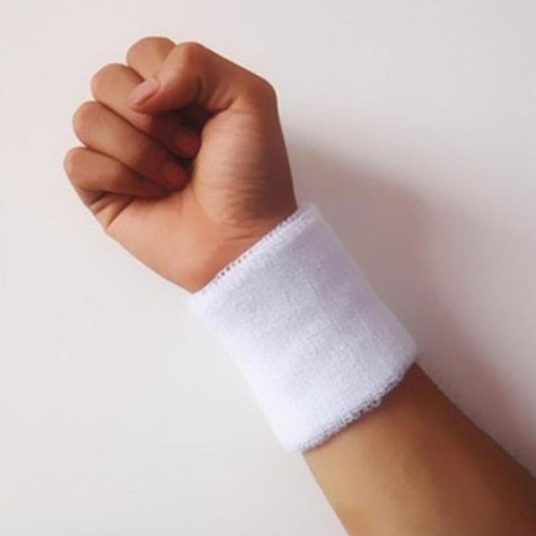

1 piece colorful cotton sport sweatband wristband wrist protector running basketball brace terry cloth sw qylhko, Black;red