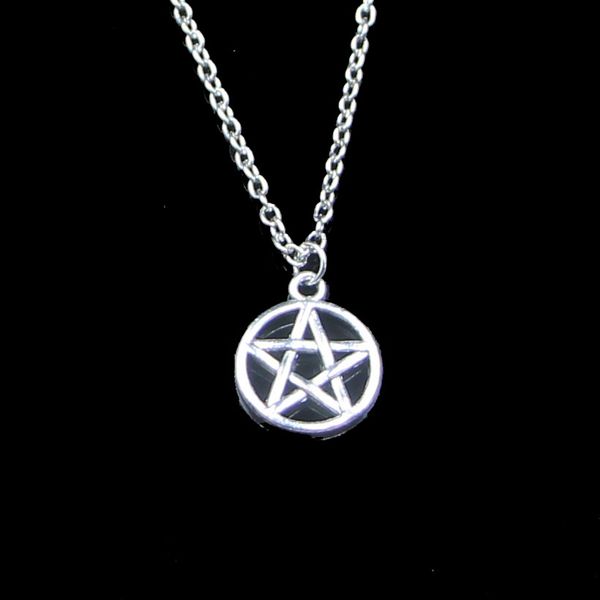 Moda 16mm Star Pentagram Pingant Colar de Link Corrente para Colar Feminino Colar Criativo Jóias Festa Presente