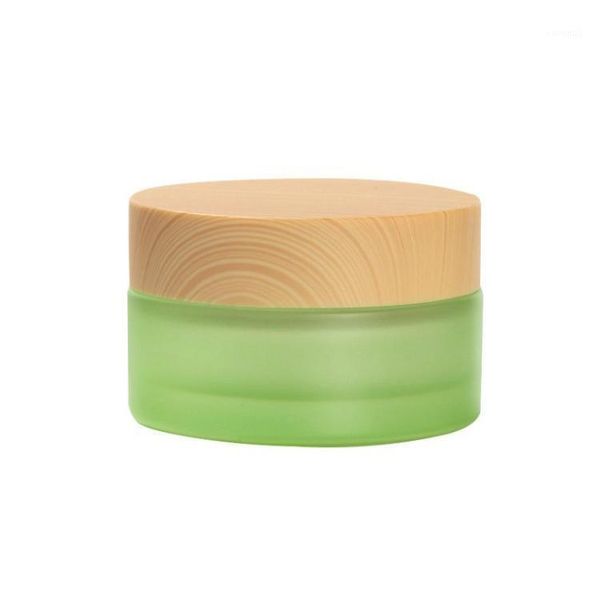 

30g high grade wood grain cover green empty packing portable small cream bottle eye cream 10pcs/lot1