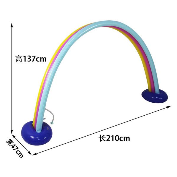 

children outdoor funny rainbow cloud yard sprinkler giant inflatable archway lawn beach toys for kids baby games center wmtlfp