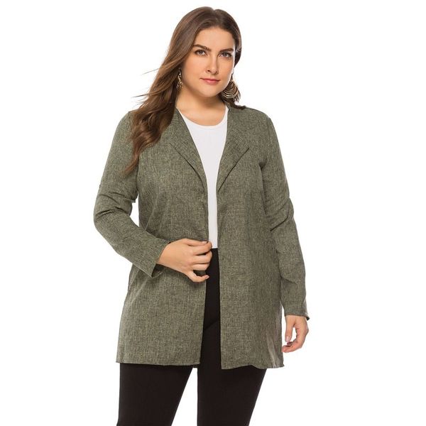 

new fashion 2020the fall big fat mm long cardigan casual wild jacket mom wearing women's clothes kfe9 10d8, White;black