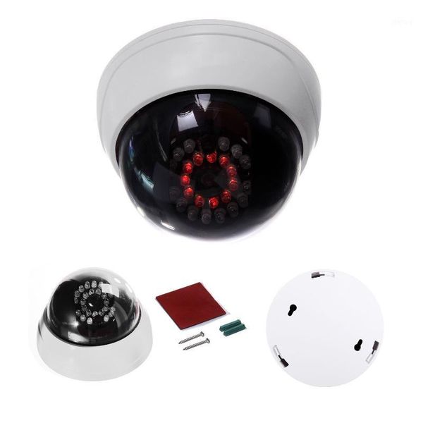 

indoor cctv fake dummy e security camera with ir leds white1