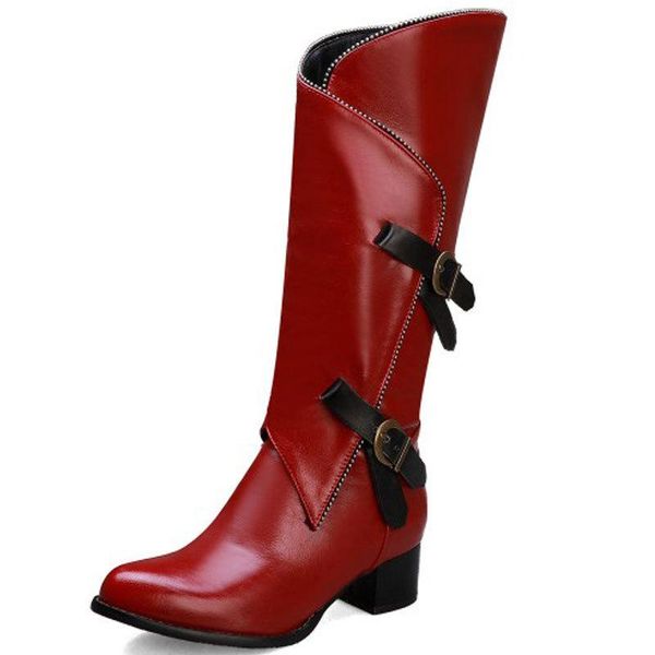 

women's cowboy boots big size shoes woman thigh high heels high zipper leather booties denim large size pointy, Black