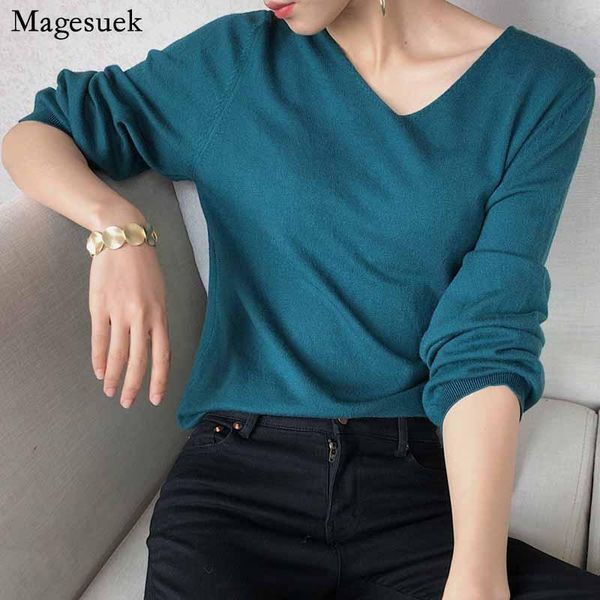 

spring autumn office lady 2020 knitted solid loose shirts blusas mujer de moda long sleeve women and blouse clothes 10129, White