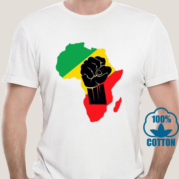 

1740a африка black power африка карта кулак african pride 100% хлопок лето мужчины топы тис смешной печать футболки спортивные с капюшоном h