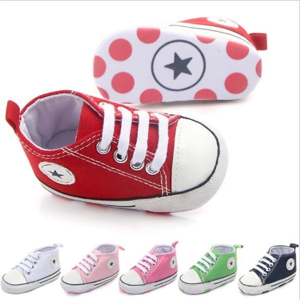 

new classic infant toddlers baby canvas first walkers moccasins soft bottom bebe anti-slip shoes