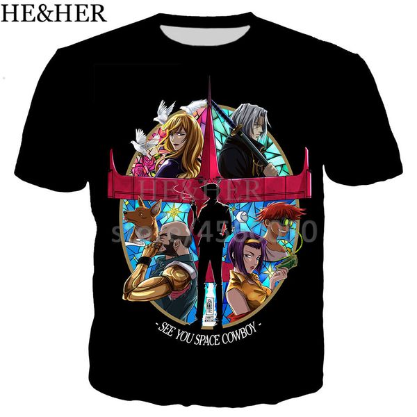 

anime cowboy bebop novelty 3d print shirts horror humor graphic men clothing