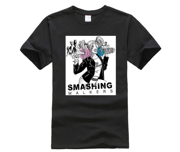 

men's fashion style t-shirt summer new funny mans sleeve fashion o neck men funny smashing walkers t-shirt sport hooded sweatshirt hood