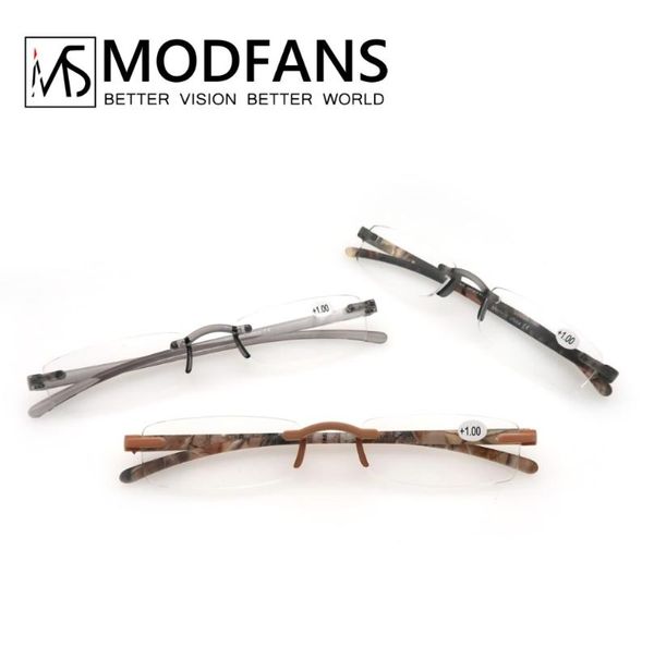 

sunglasses men reading glasses rimless flex thin frame women square eyeglasses frameless tr90 slim presbyopic glass with pouch, White;black