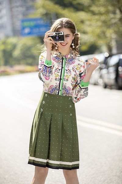

xl 1229 plus size dress 2021 summer a line long sleeve dress prom fashion flora print crew neck brand same style dress jq, Black