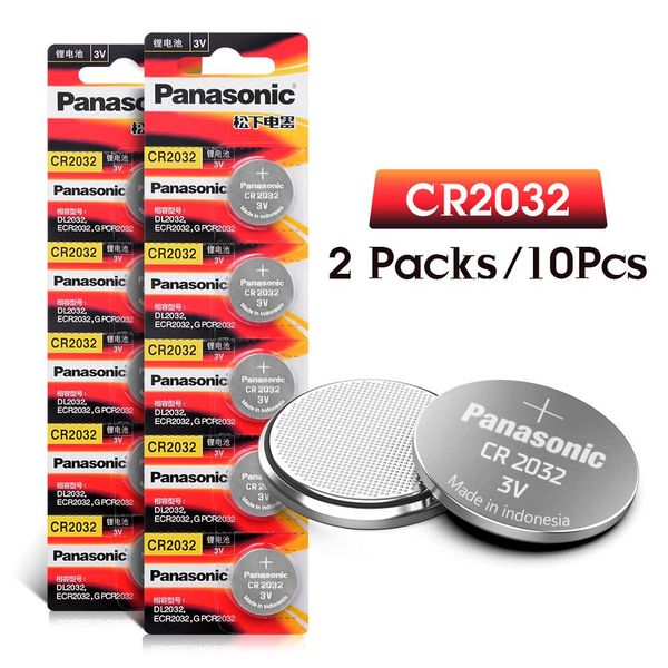 

10pcs new battery for panasonic cr2032 3v button cell coin batteries for watch computer cr 2032 ecr2032 for toys watches wmtmcs bdesybag, Bronze;slivery