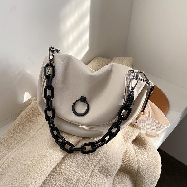 

soft leather ladies bag 2020 new fashion shoulder bag wide shoulder strap messenger retro soft leather shopping