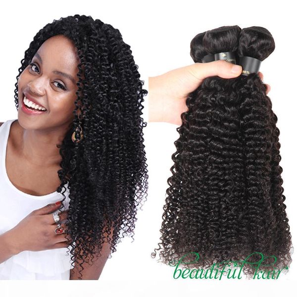 

brazilian peruvian mongolian malaysian indian virgin human hair bundles loose water wave natural deep wave afro kinky curly hair, Black