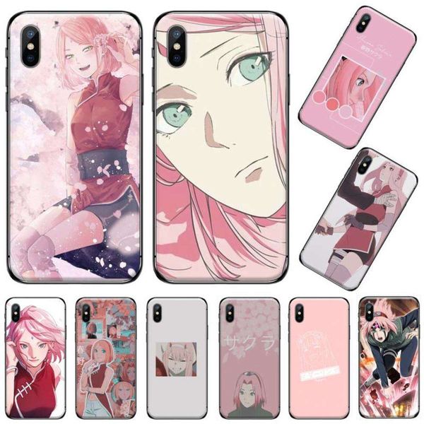 

naruto pink case girl, cherry blossom, vip 11, 12 profsional, xs, max, 8, 7, 6, 6s plus, x, 5s, se, 2020, xr4fre