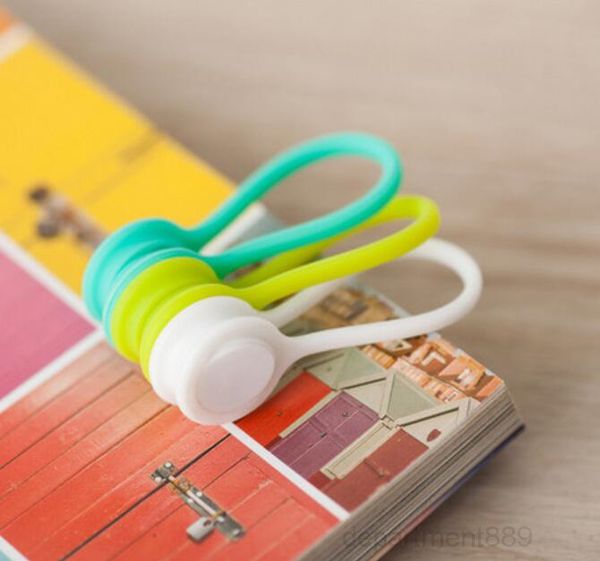 

a-usb cable holder strap management silicone earphone cord magnetic organizer gather clips bookmark keychain house supplies owc3573