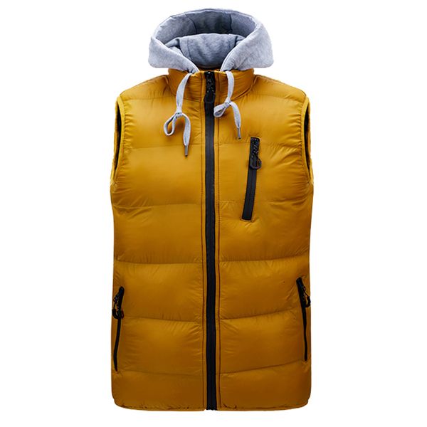 

2021 new male casual thick warm detachable waistcoat mens winter windproof parkas men's sleeveless plus size 4xl jacket tkqx, Black;white