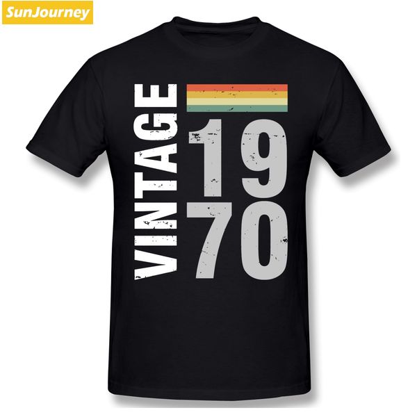 

пятидесятый день рождения в 2020 vintage 1970 тенниски негабаритные o-образным вырезом с коротким рукавом хлопок одежда спортивная с капюшон