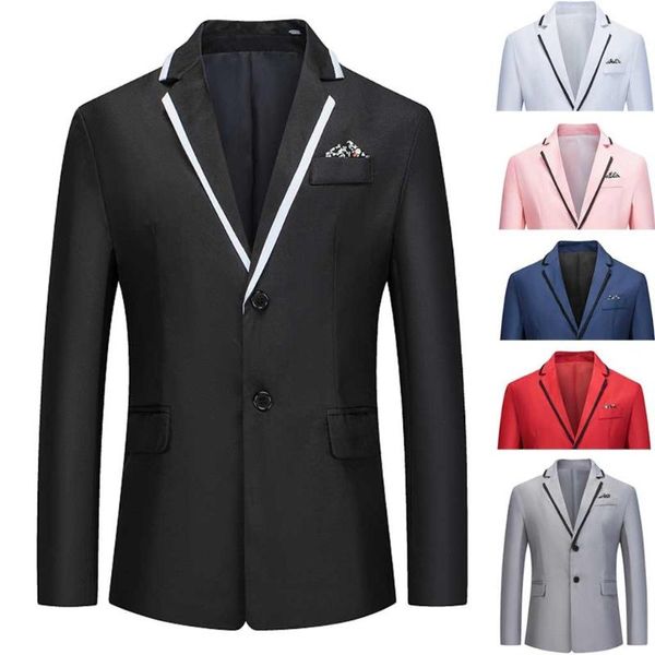 

мужская blazer slim fit хлопка костюм куртка вскользь бизнес свадеб outwear пальто верхняя одежда костюм homme мужской одежды, White;black