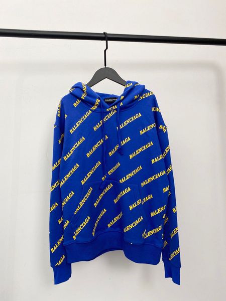 

20fw limited париж g мужской дизайнер толстовка с капюшоном balens blca crewneck балахон свитер уличной наружной зимней одежды высшего качес, Black;brown