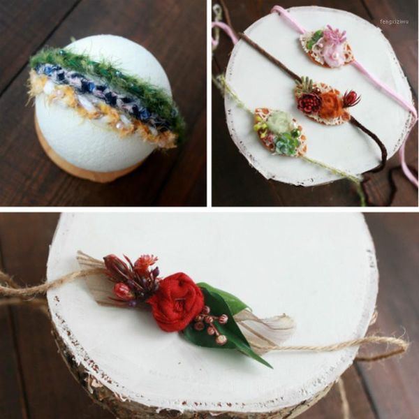 

hair accessories born pography prop weaving baby headband infantil po hairband floral headwear shoot retro headdress1, Slivery;white