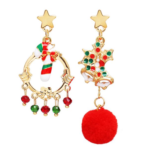 

new star hairball candy pendant earrings european and american creative christmas earrings cne fast shipping, Silver