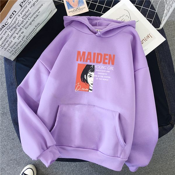 

miaden girl harajuku hoodies sweatshirt 2020 fashion for women clothes pullover streetwear korean style hoodies velvet 1014, Black