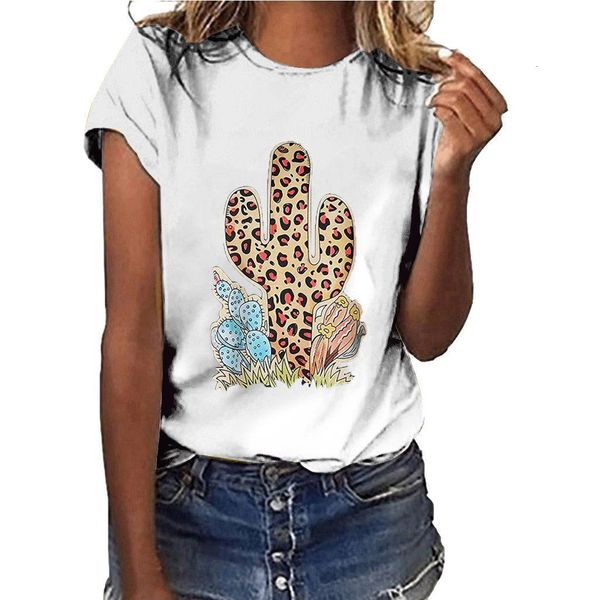 

hillbilly plus size women cotton funny cactus t shirts for lady girl slim hipster vogue t shirt summer femme printing tees, White