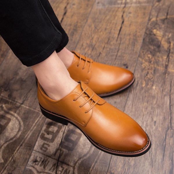 

cimim brand men business high grade casual leather shoes italy luxury designer office shoes new formal men fashion dress, Black
