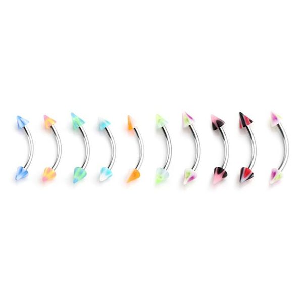 

10 20 30 50pcs stainless steel eyebrow piercing ring curved barbell tragus helix piercing rook labret eyebrow piercing jewelry f jllbhd, Silver