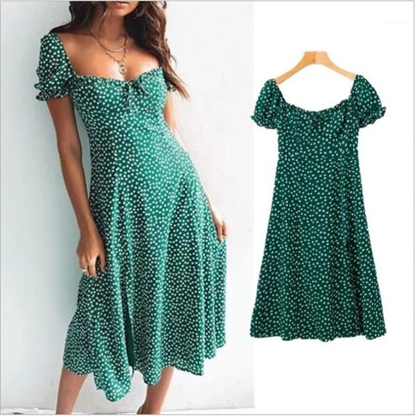 

skirt woman 2019 suit-dress square green printing dress1, Black;gray