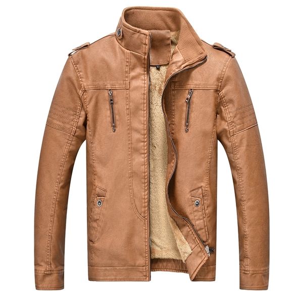 

new jackets 2021 men false leather style clothes outerwear pu coat luyzjzen 5v2t, Black