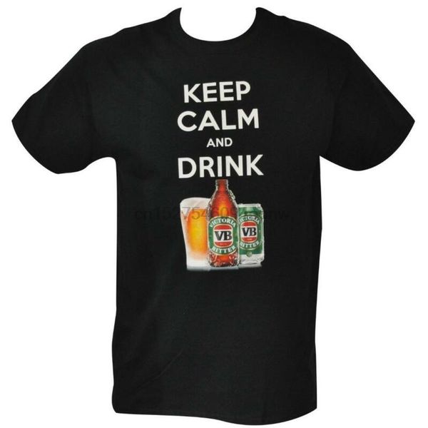 

keep calm drink vb mens black всех размеры s к 3xl пиво викторианского bitter дизайнеров толстовки футболки толстовки