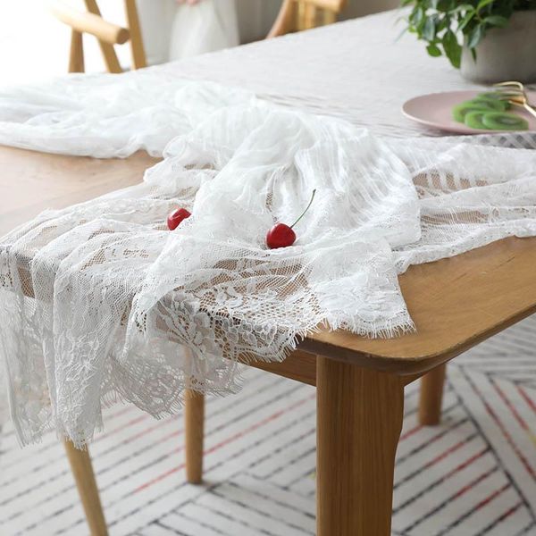 

nordic simple tablecloth for wedding party tablecloth rectangle white lace jacquard weave tablecloth living room decorations bbytkw