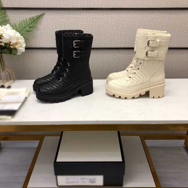 

women boots fashion luxury women's boot with interlocking designer chevron boots winter martin booties designer boots, Black