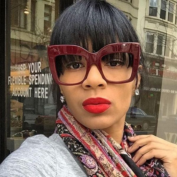 

sunglasses luxury cat eye for women brand designer personality oversized cateye frame glasses fashion trend sun uv400, White;black