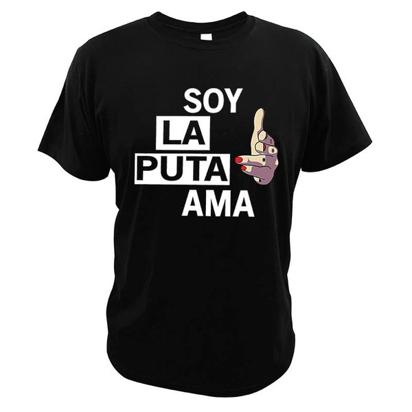 

sport soy la puta ama t-shirt parody money heist papel novelty funny elegant crime eu size clothing