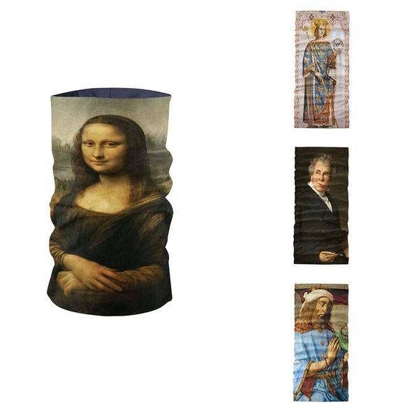 

новой 3d printed кольцо шарф louvre гоги картина масло art платке мона лиза бандан шея gaiter магия спорт трубчатой ​​маски, Blue;gray
