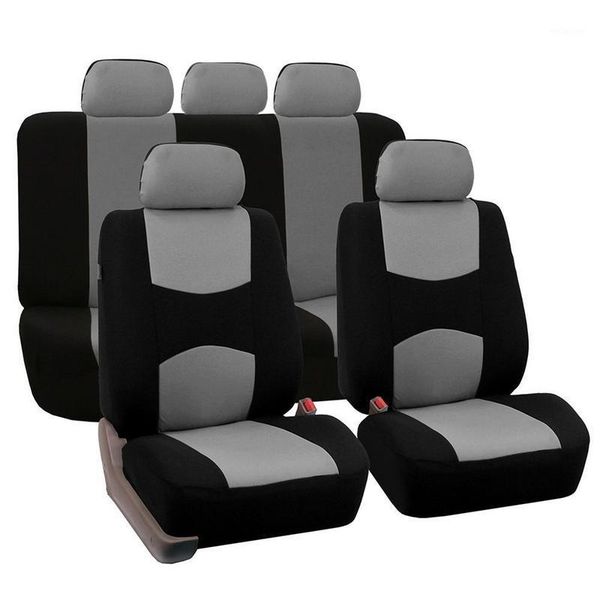 

9pcs car all covered seat cover breathable knitted sponge chair cover front seat rear back headgear dirt-resistant cushion1
