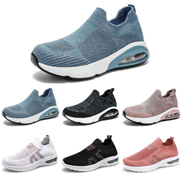 

fashion women running shoes breathable knit color white black pink blue comfortable cushion sneakers women trainers size 36-40