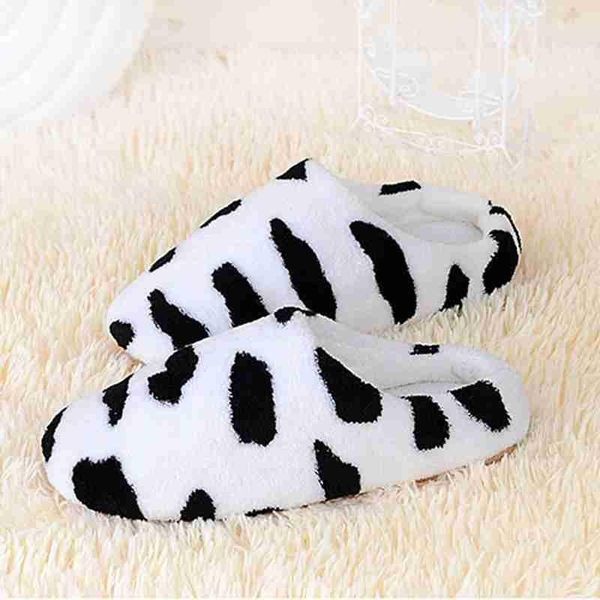 

slippers 1pair winter warm woman shoes soft plush indoor home furry for bedroom couple, Black