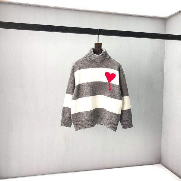 

2021fw new ami men's women's round neck pullover alexandre sweater classic embroidery fashion mattiussi sweater casual coat b2